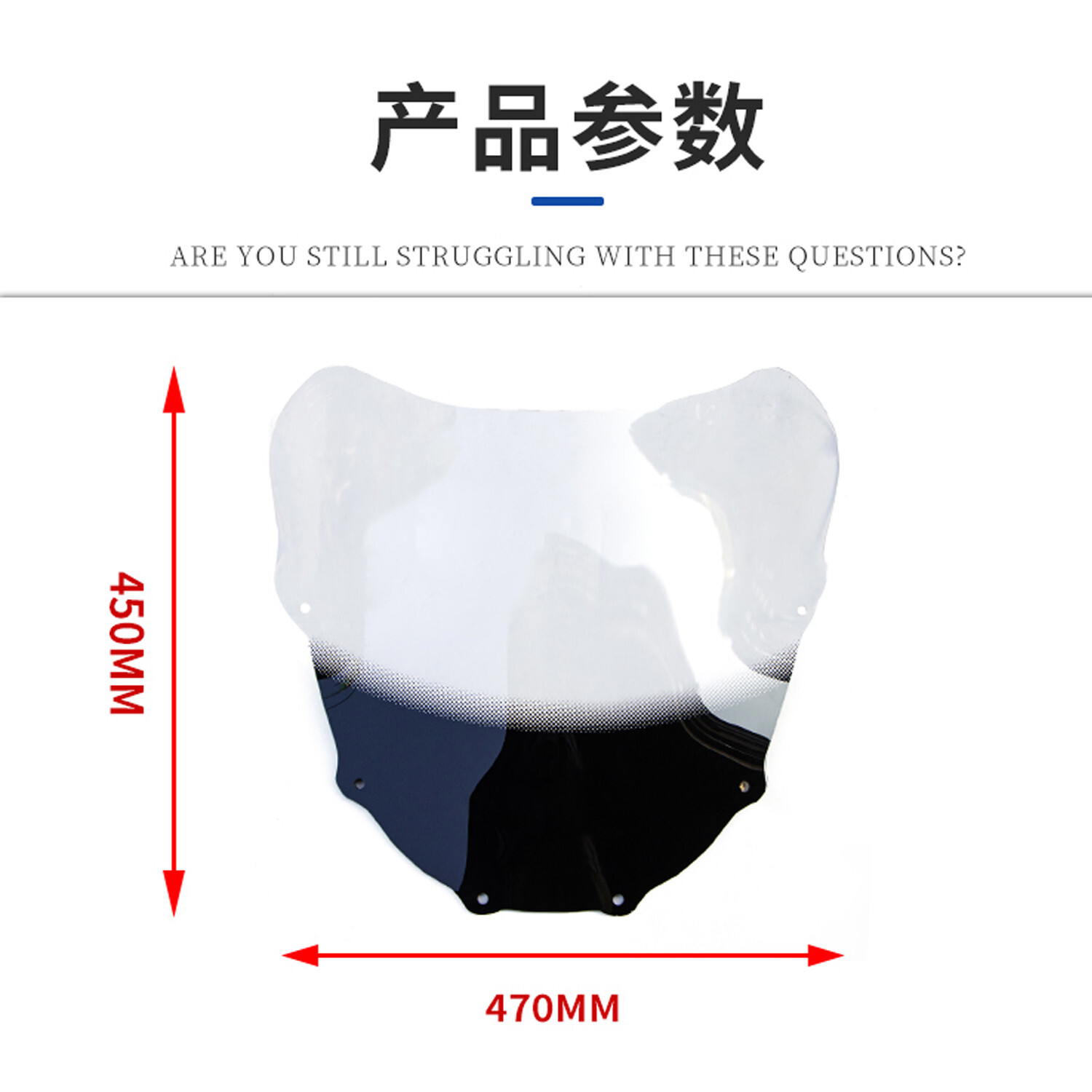 Fit For KAWASAKI ZX-11 ZZR1100 D 1993-2001 Gradient Windshield Windscreen Screen