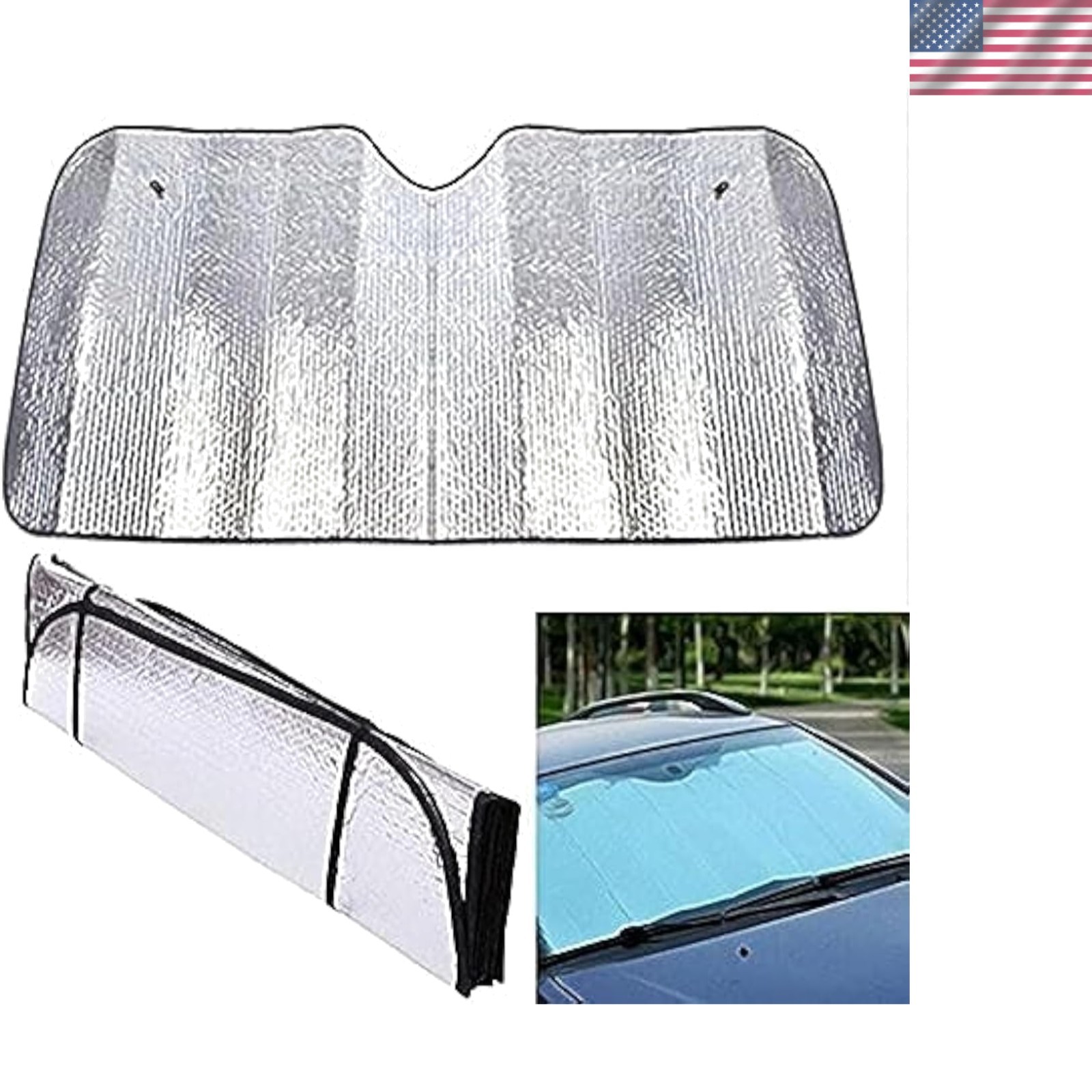 Efficient Reflective Windshield Sunshade - Lightweight & Protects Against Heat