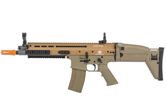 FN Herstal Full Metal SCAR-L AEG Electric Airsoft Gun by Cybergun - Tan 200955