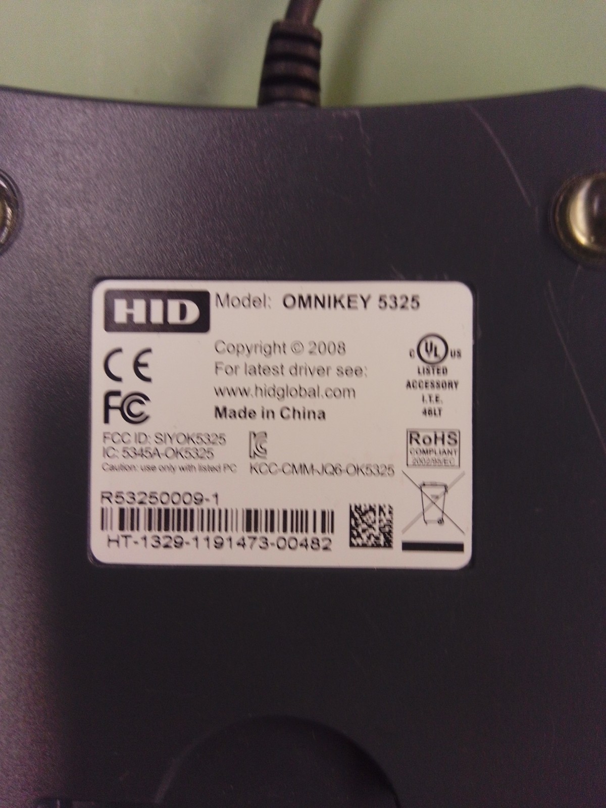 HID OMNIKEY 5325 CL USB Smart Card Reader
