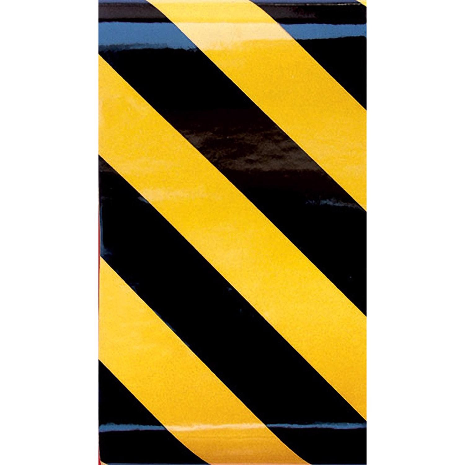 HILLMAN 2 in. W X 24 in. L Black/Yellow Reflective Safety Tape 1 pk (5-PACK)