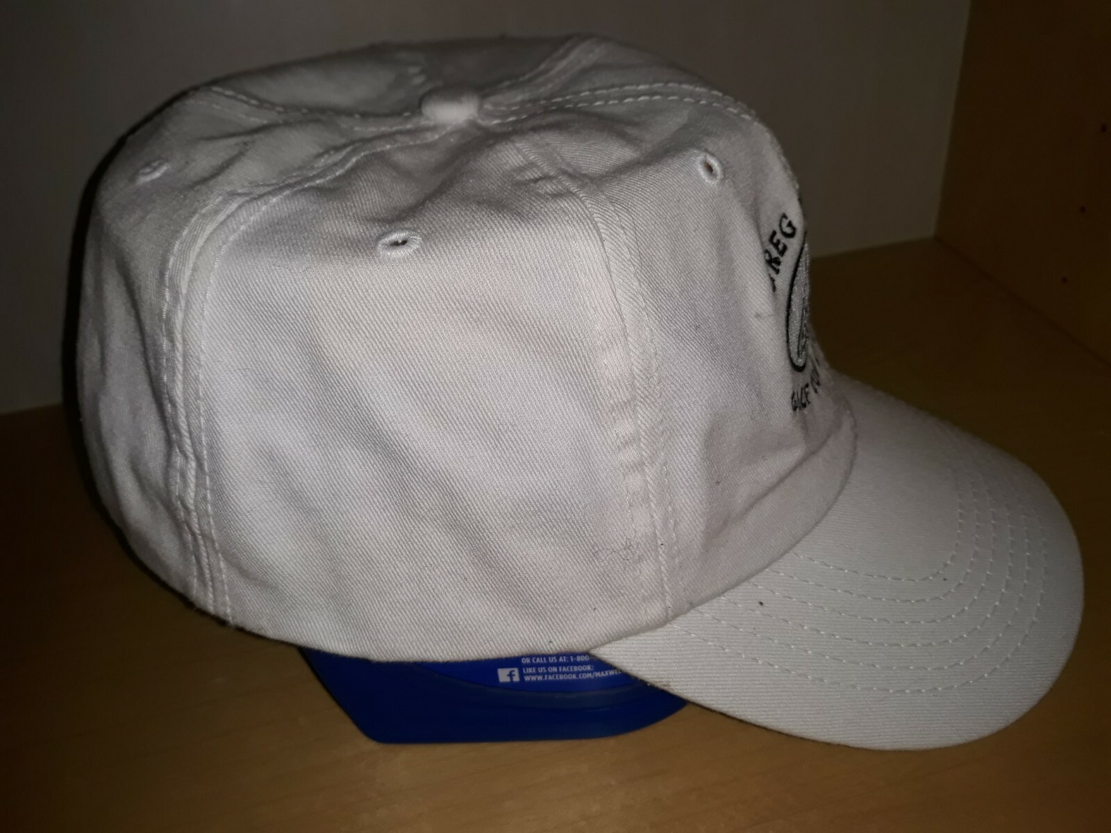 Greg Norman Golf Course Design Shark Logo Golfer Baseball Cap Buckle Adjustable