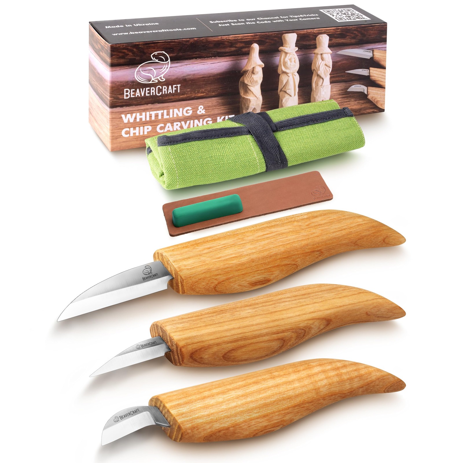 BeaverCraft Wood Carving Knife Kit S15 Whittling Kit for Beginners, Kids - W...