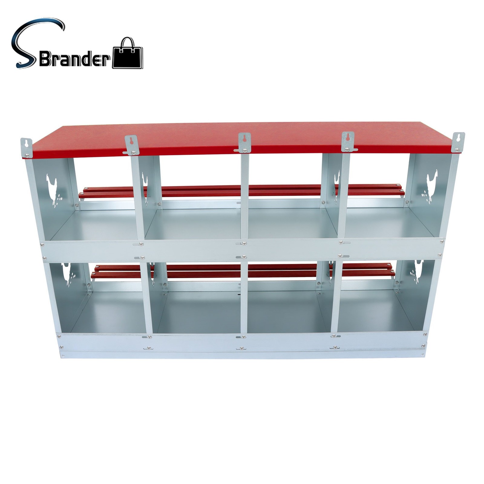 Chicken Nesting Boxes 8 Compartment Metal Poultry Nest Box Easy To Install