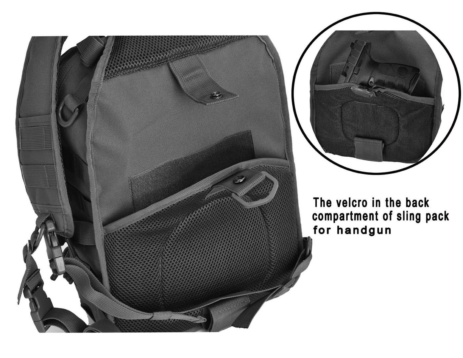 Tactical Sling Bag Pack Black