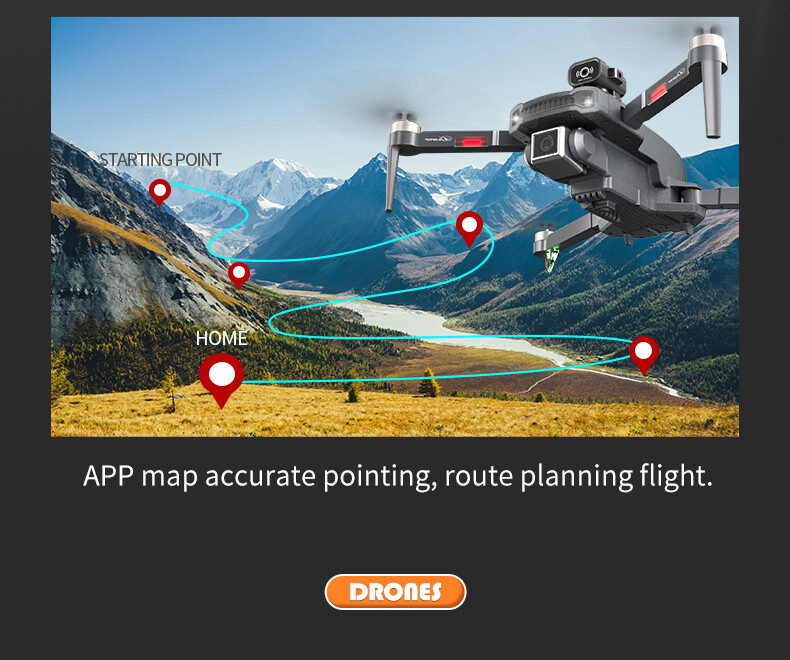 RC Drone 4k HD Camera WIFI FPV Drone Dual Camera Foldable Quadcopter Brushless