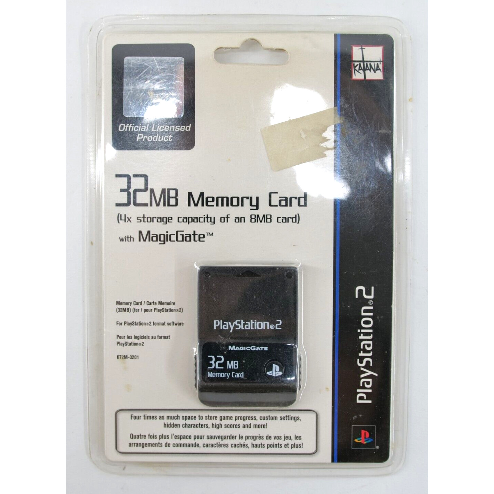 32MB Memory Card with MagicGate PS2 (Sony PlayStation 2) New Sealed KATANA