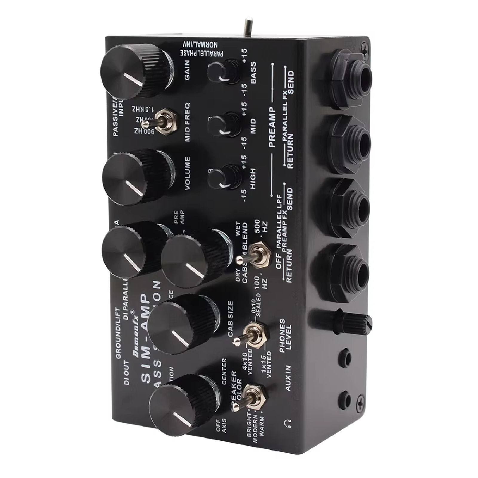 Demonfx SIM-AMP Simplifier Bass Station Preamp Simulator, Power Amp SIM, Stereo