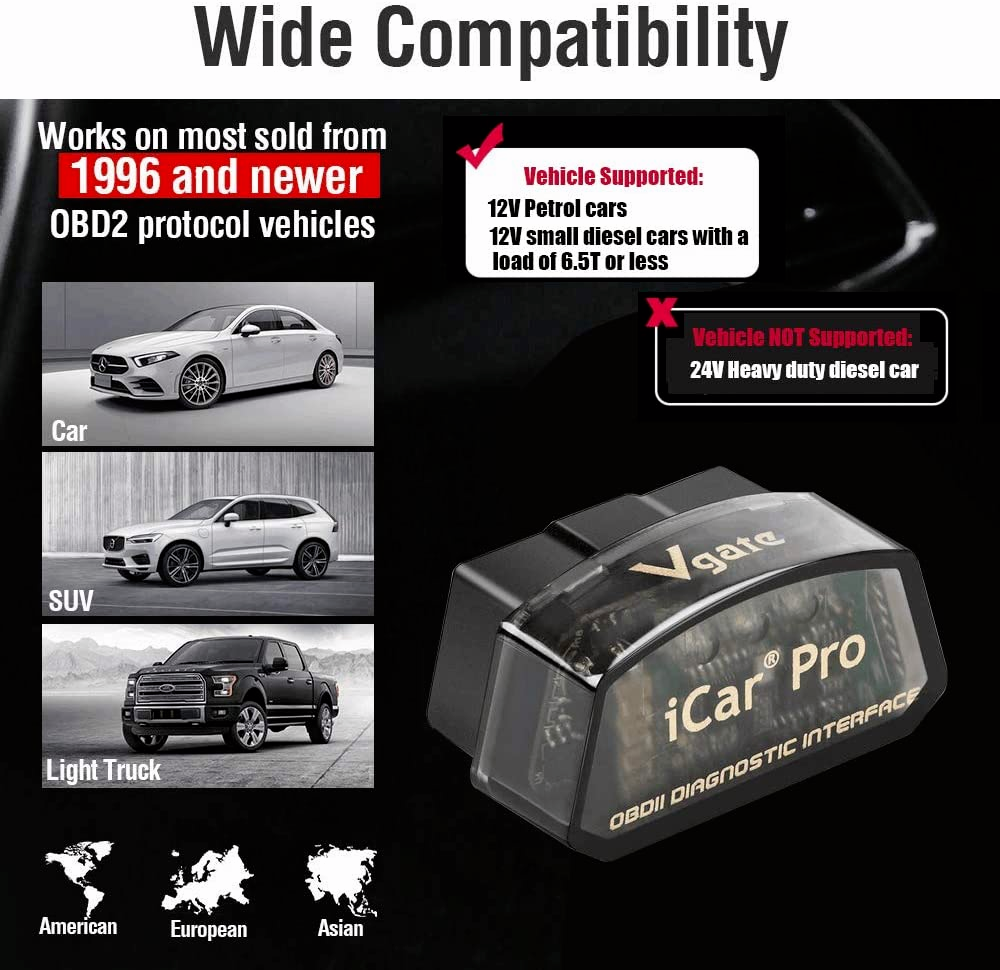 Vgate iCar Pro Bluetooth 4.0 ELM327 OBD2 Car Code Reader Scaner For IOS Android