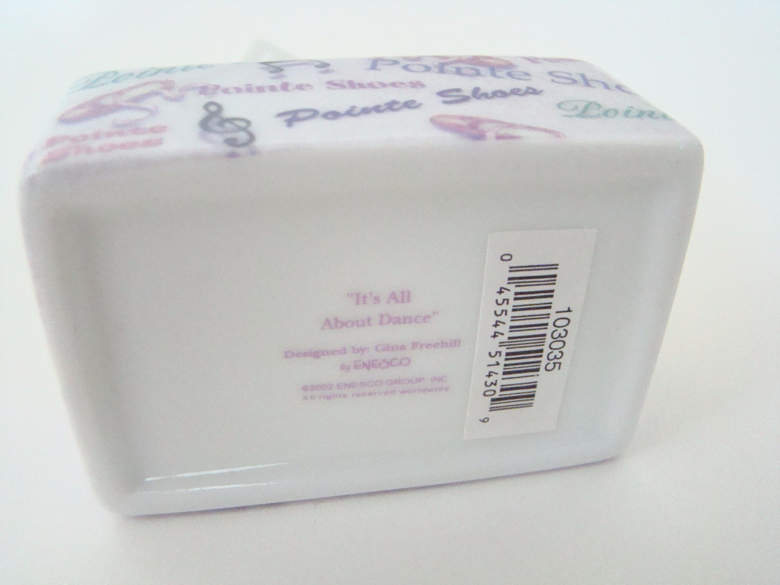 ENESCO Porcelain Trinket Box - Pointe Shoe Covered box