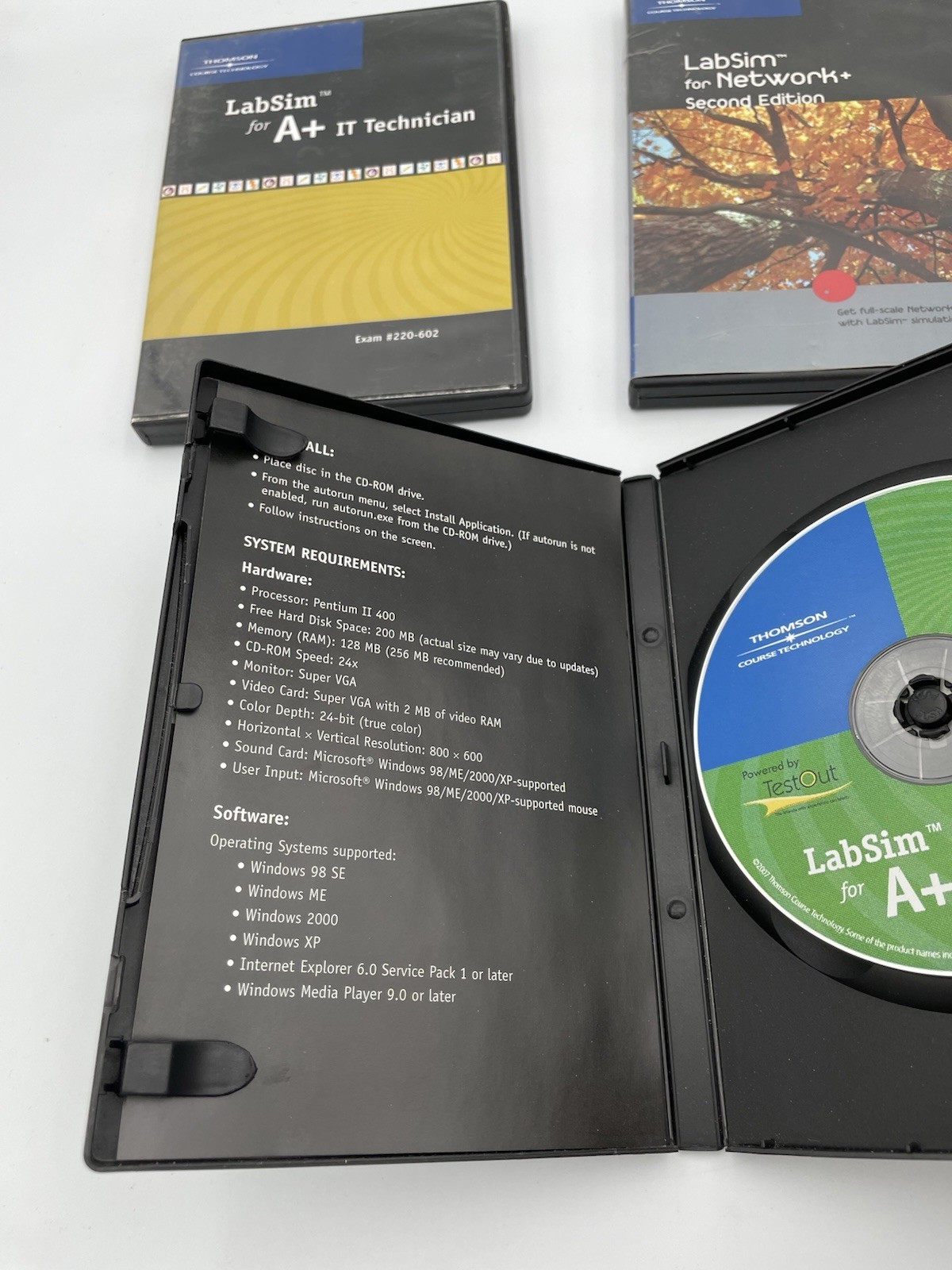3 LabSim Thomson Course Technology A+ Essentials, IT, Network Programs M1