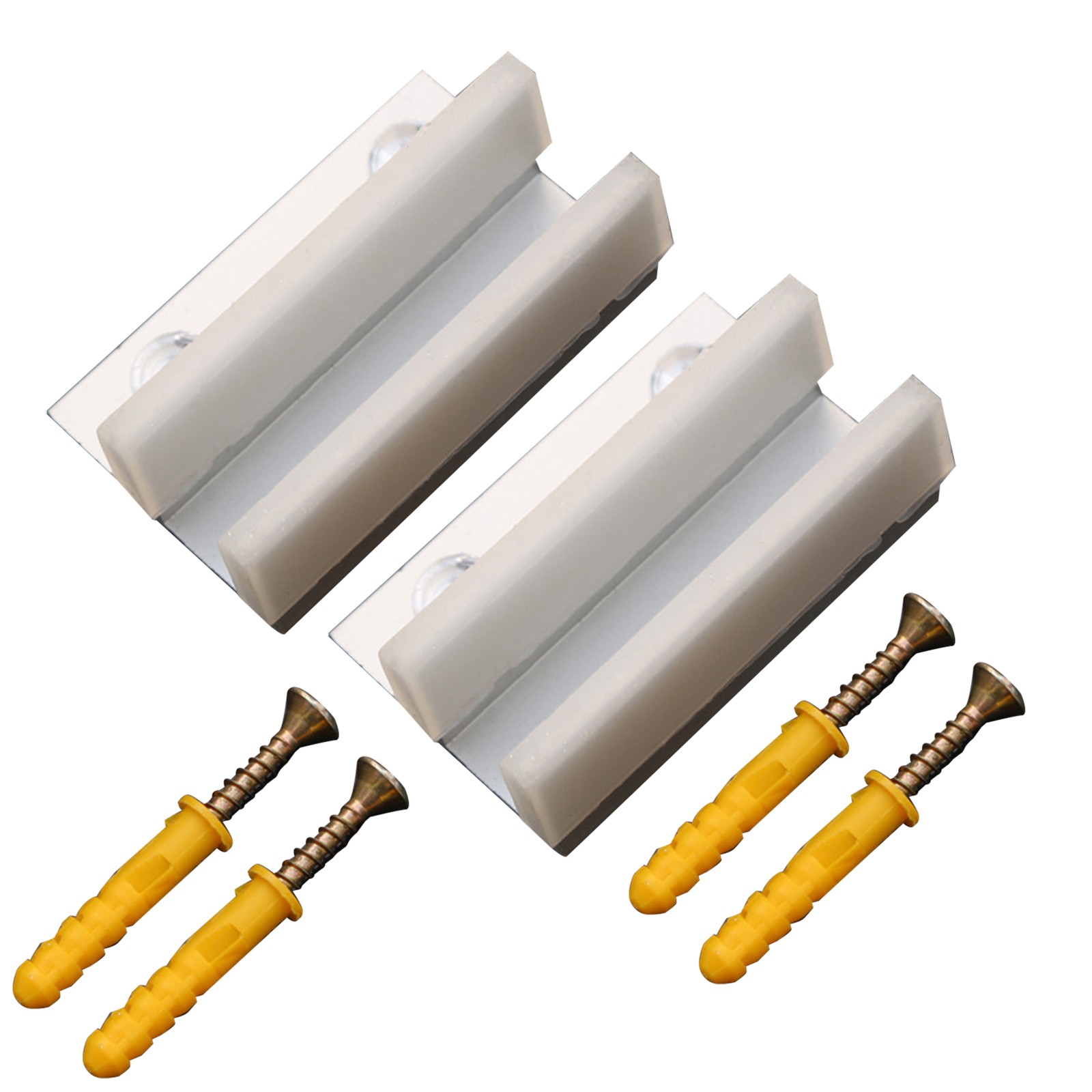 2x Door Clip Positioner Glass Sliding Door Swing Stop Limiter Aluminum Alloy