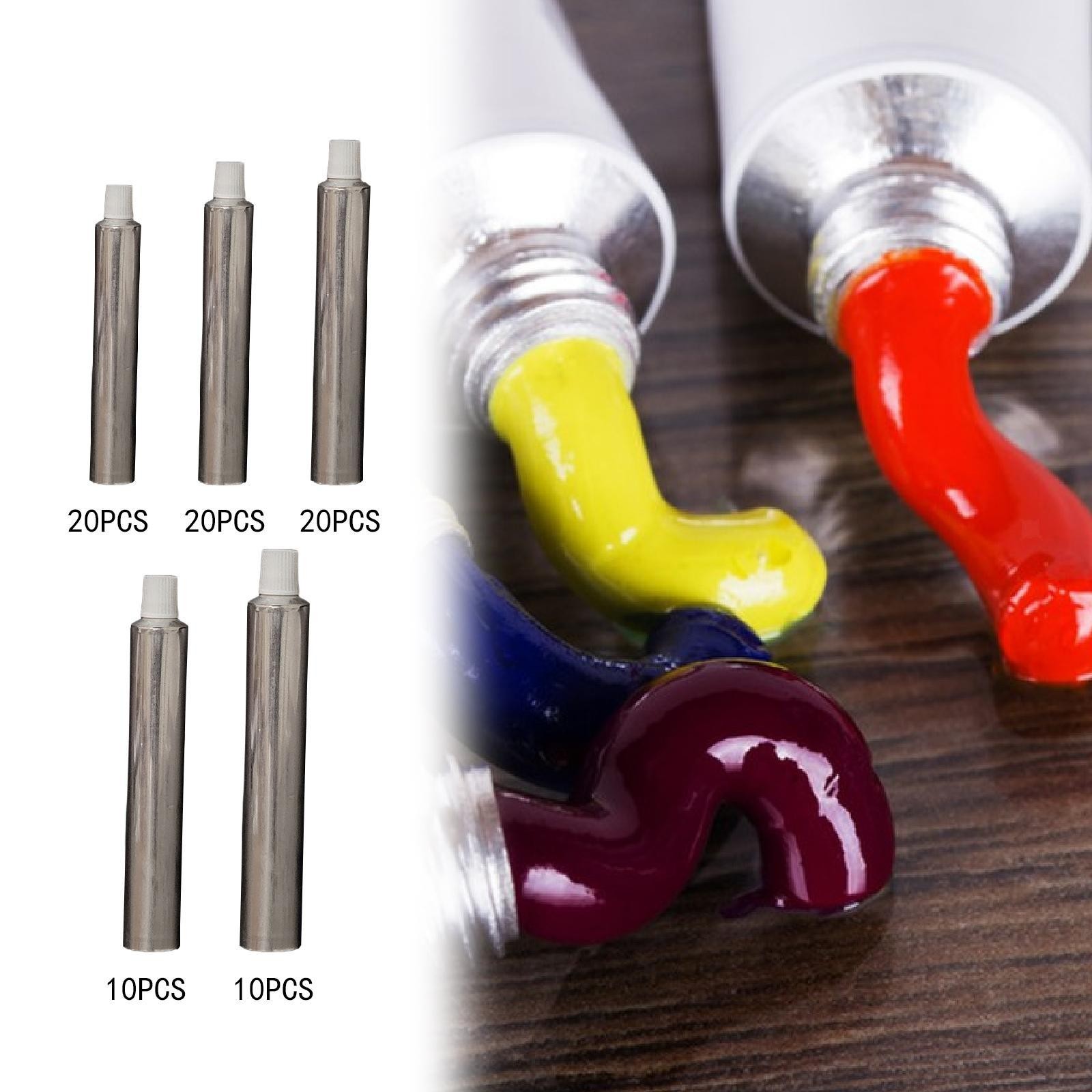 Empty Aluminum Paint Tubes Refillable Container for Making Paint DIY Filling