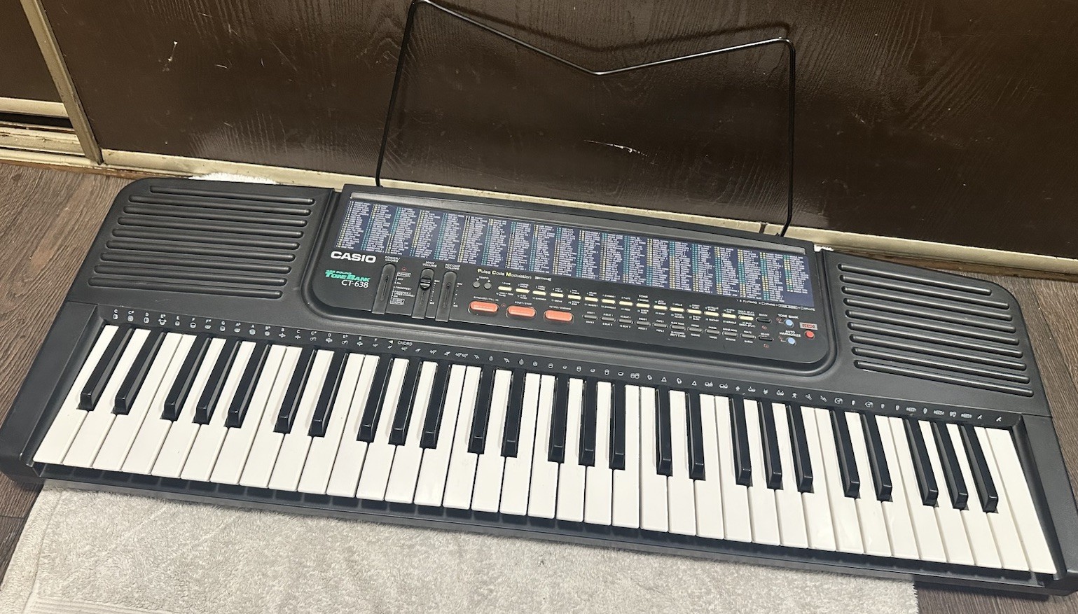 Casio CT-638 Black 465 Sound Tone Bank Electronic Keyboard  *TESTED/WORKING*