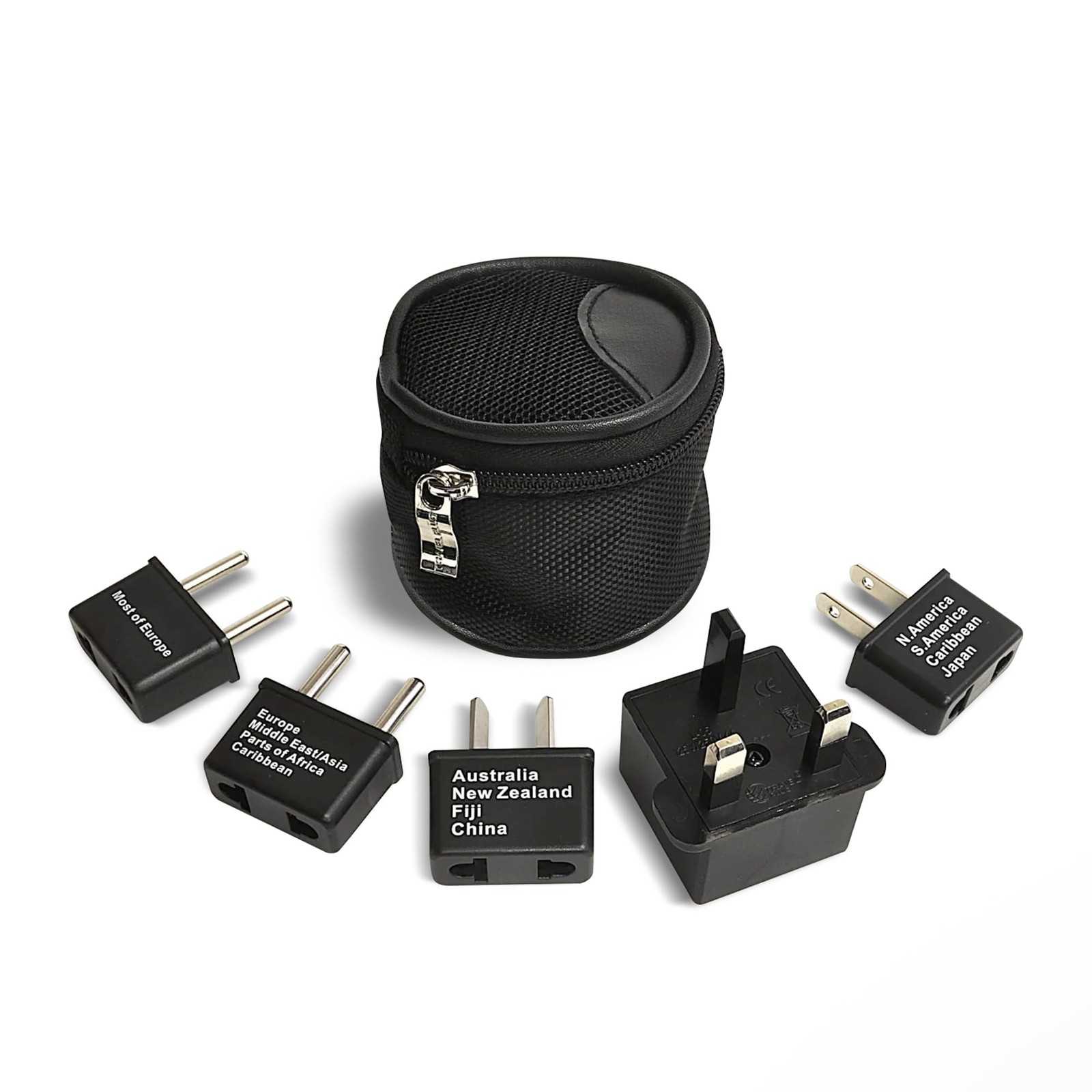 International Worldwide Travel Plug Adapter 5 Piece Set, Great for Cell Phone...