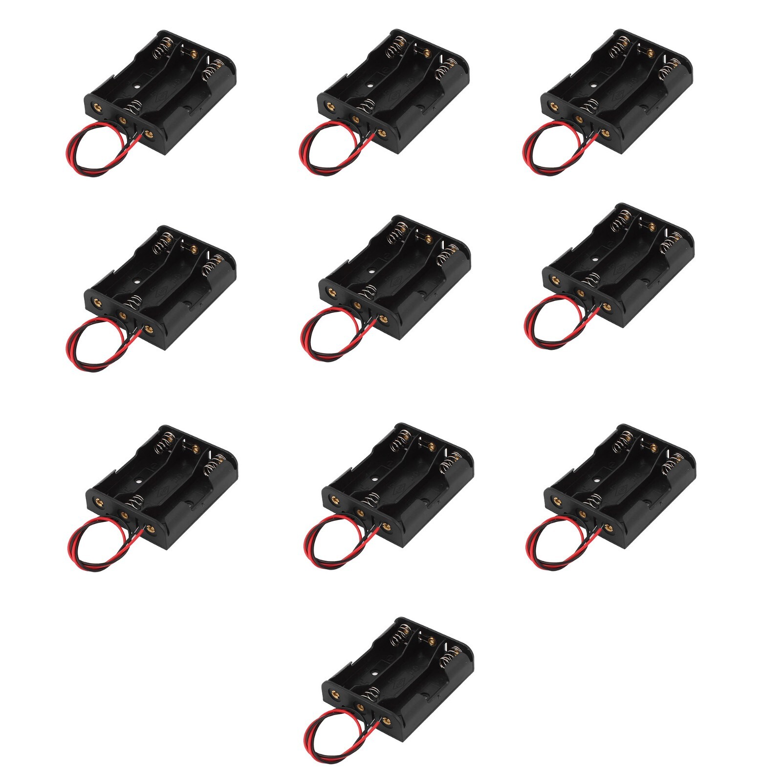 10Pcs Battery Holder Case Box with 4" Wire Leads for 3X Series AA Batteries 4.5V