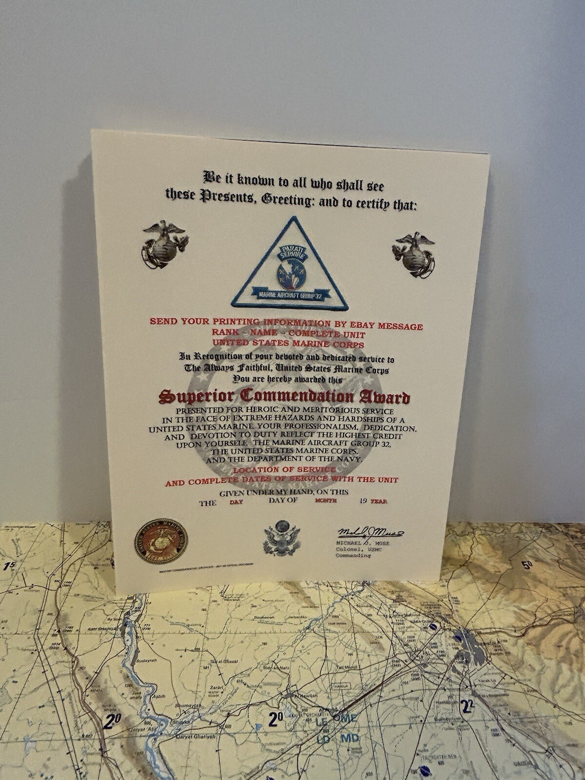 U.S.M.C. / MARINE AIRCRAFT GROUP 32 - SUPERIOR COMMENDATION AWARD