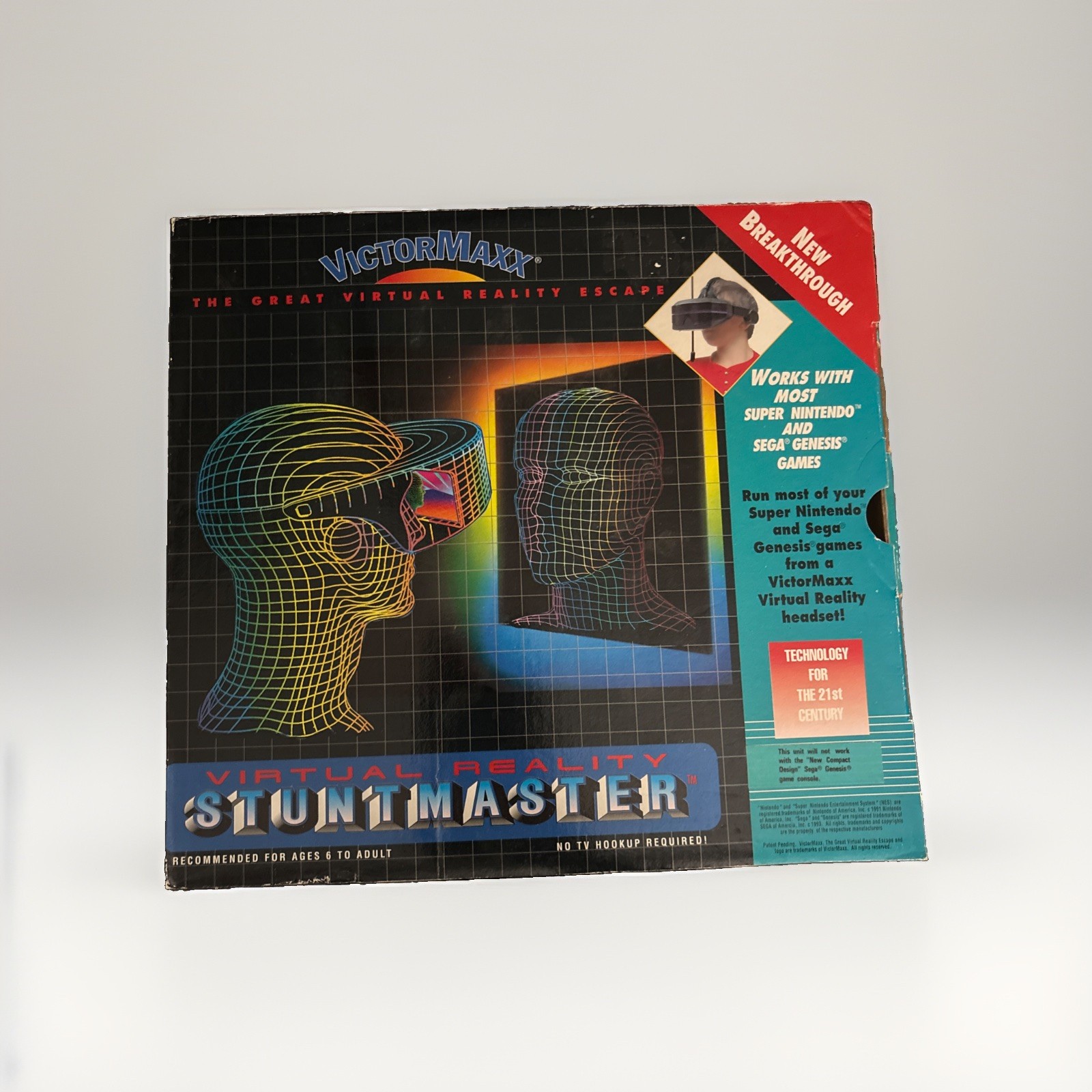 Vintage Virtual Reality Headset (VictorMaxx Stuntmaster) SNES Sega Video Game VR