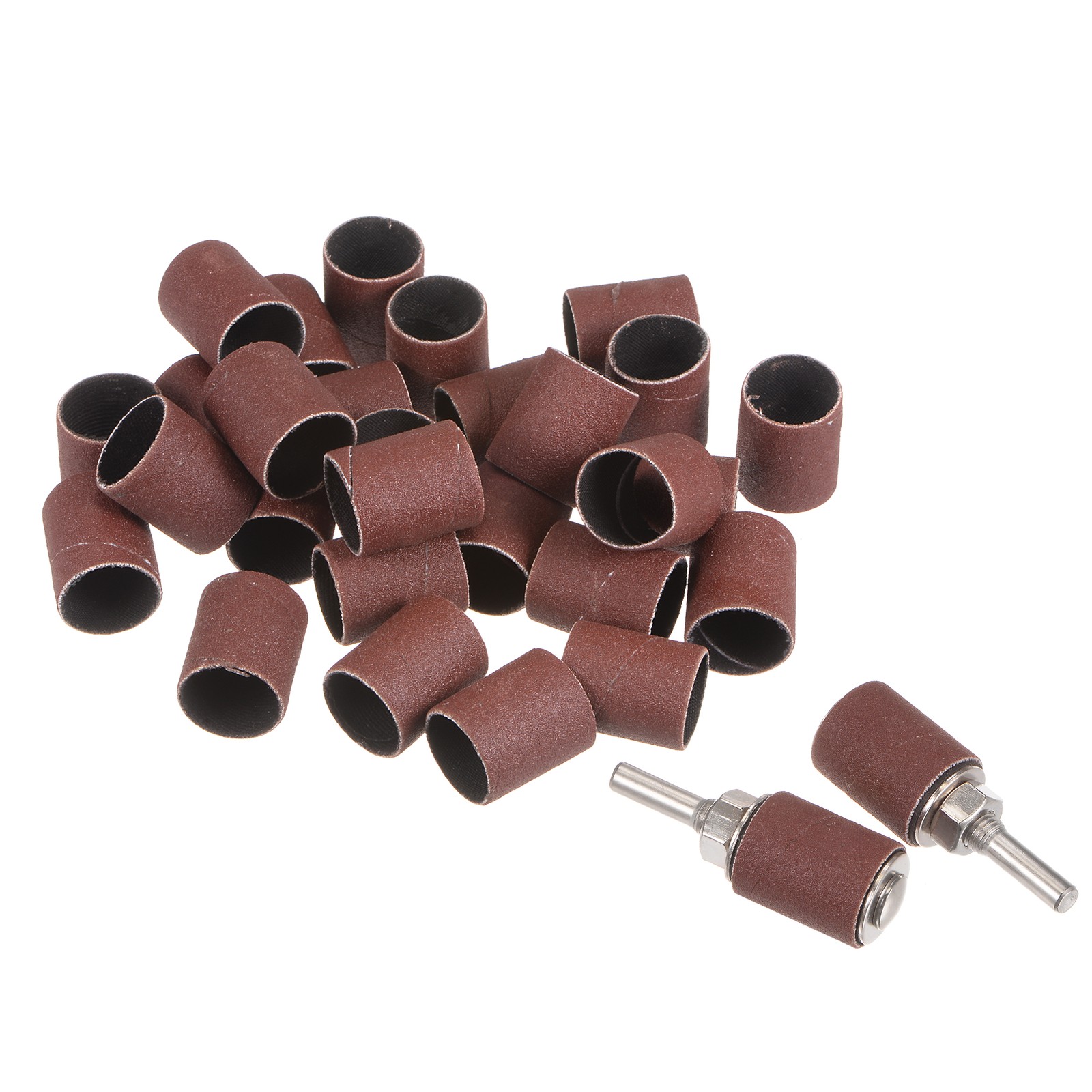 30 Pcs 3/4 Inch Sanding Sleeves Set 240 Grit with 2 Pcs 6mm Mandrels