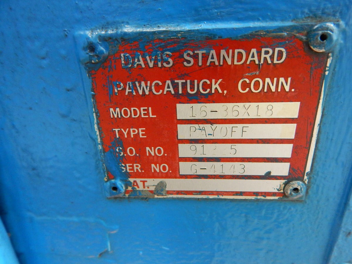 DAVIS STANDARD 16-36X18 FEEDER SHAFTLESS PAYOFF M3143