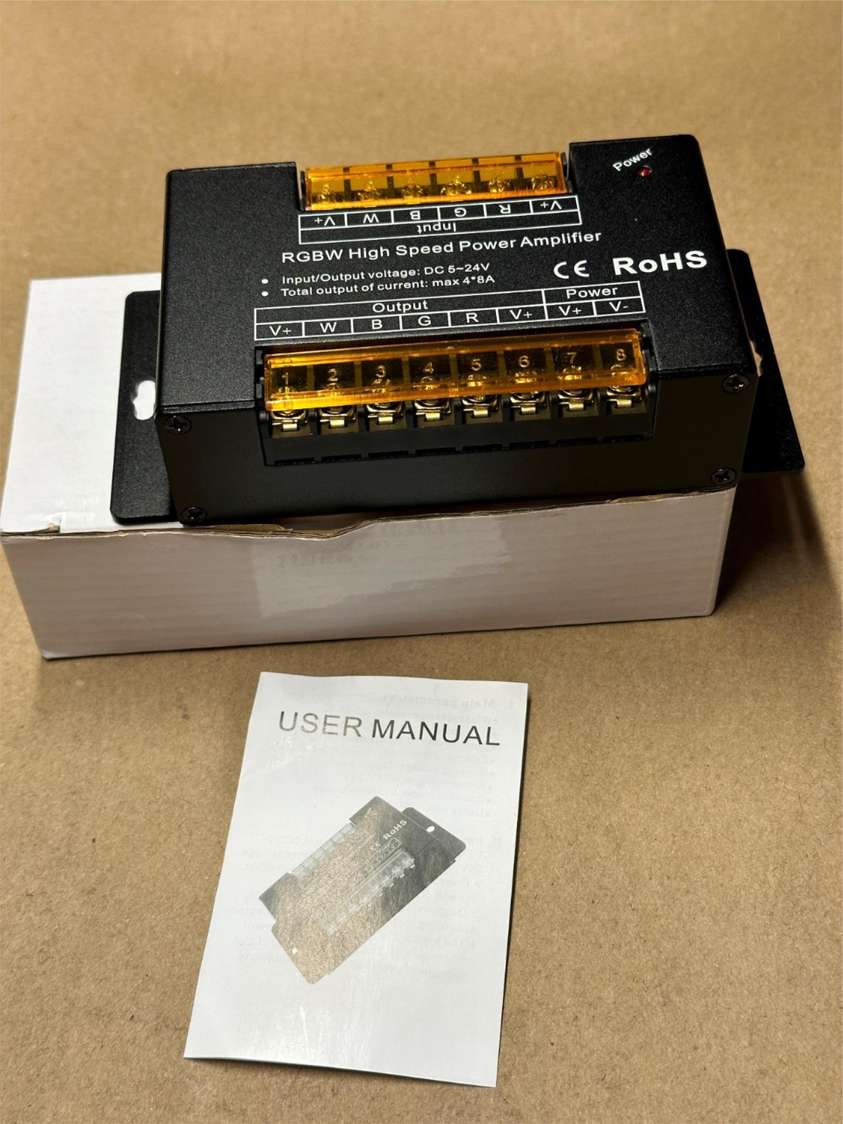 RGBW 32A 4CH LED 5050 Light Strip High Speed Power Amplifier 5V 12V 24V