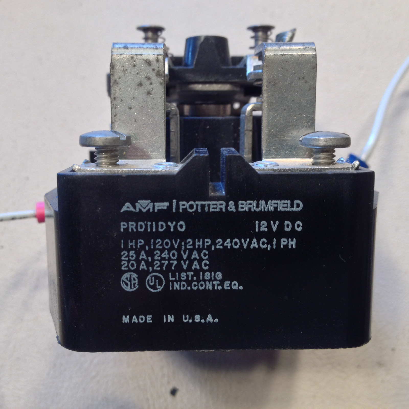 AMF Potter Brumfield PRO-11DYO Relay, 12vdc
