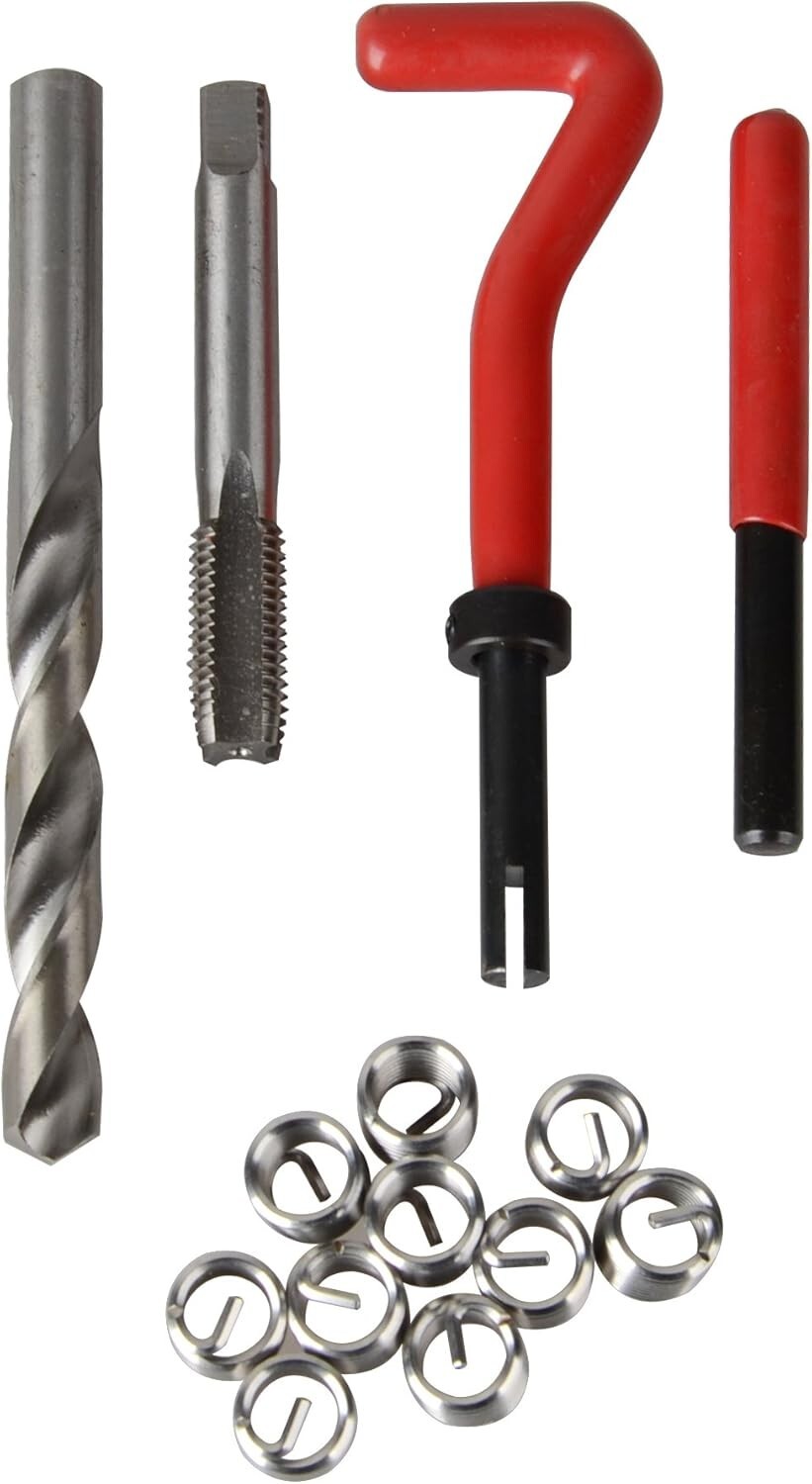Comprehensive 131-Piece HSS Thread Repair Kit for M5-M12 Thread Restoration