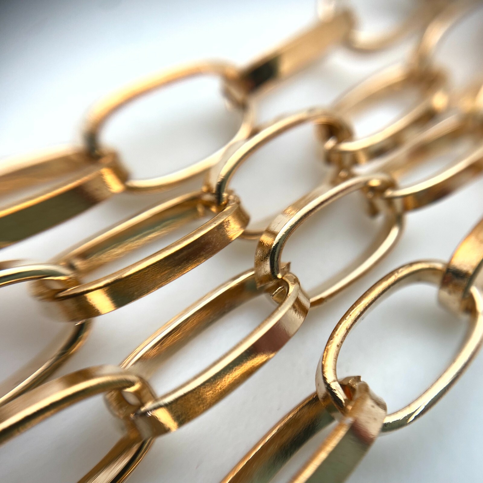Rose Gold Brass Oval Plated Chain 7x12mm (Sold By The Foot) (BRA72)