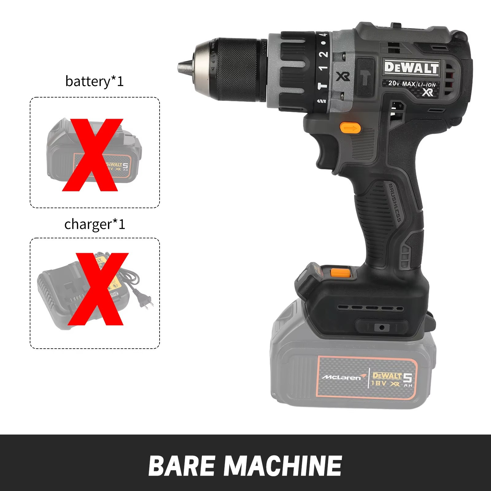 For DeWALT new McLaren Edition DCD791 18V Cordless Brushless Multifunctional Dr