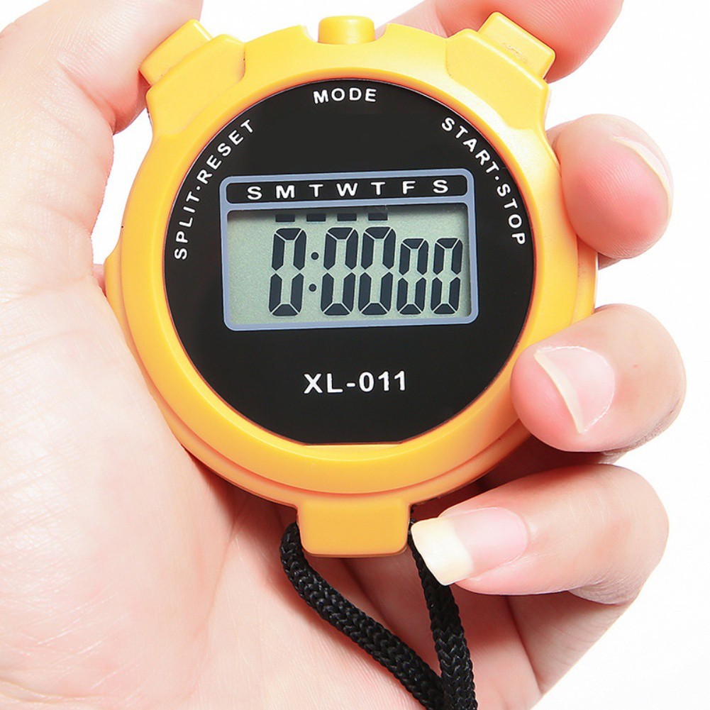 Compact Waterproof Sports Timer Digital Stopwatch with Easy to Use LCD Display