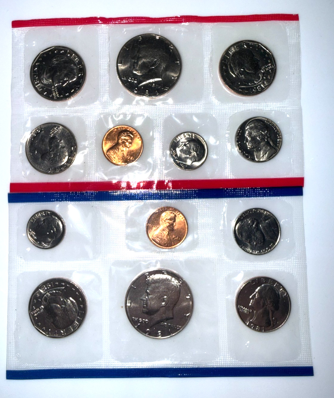 100 - 1981 US Uncirculated Mint Set 13 Coins Original Cello Pack "As Pictured"