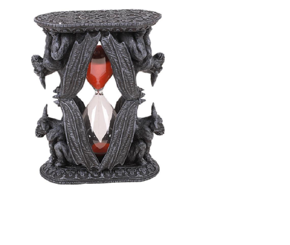 PT Pacific Trading Hand Painted Ram Gargoyle Sand Timer with Red Sand