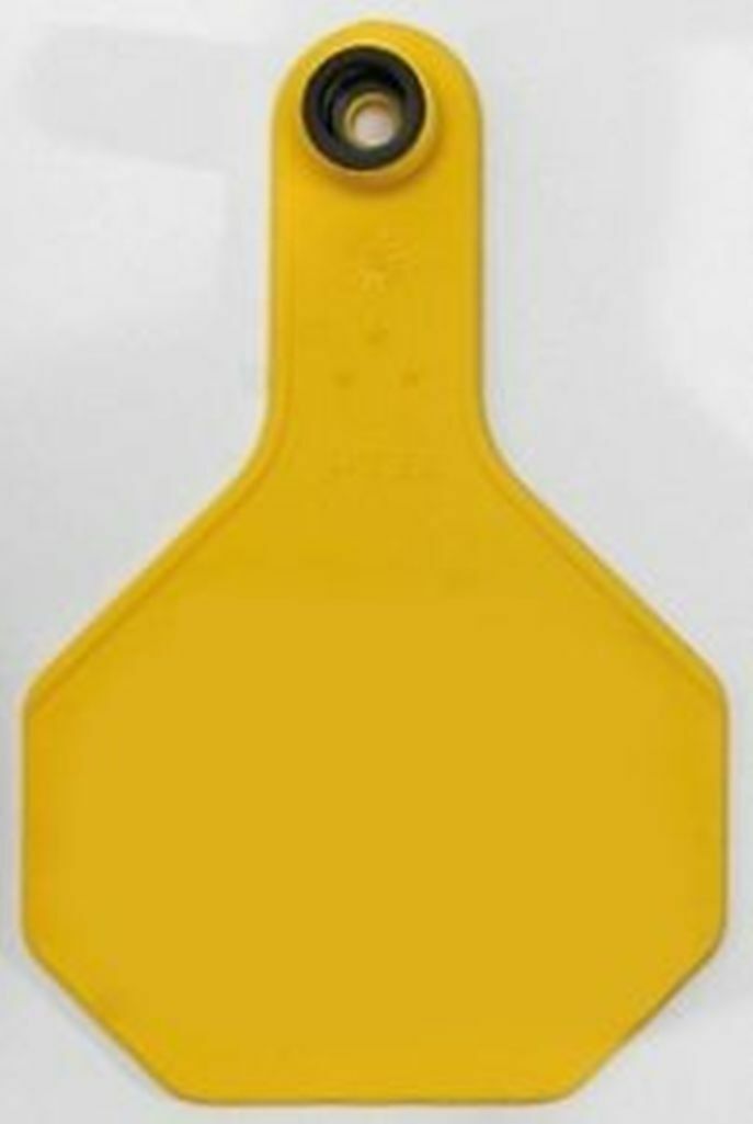 Y-Tex 3 Star Medium Blank Cattle Ear Tags 25 Count Yellow