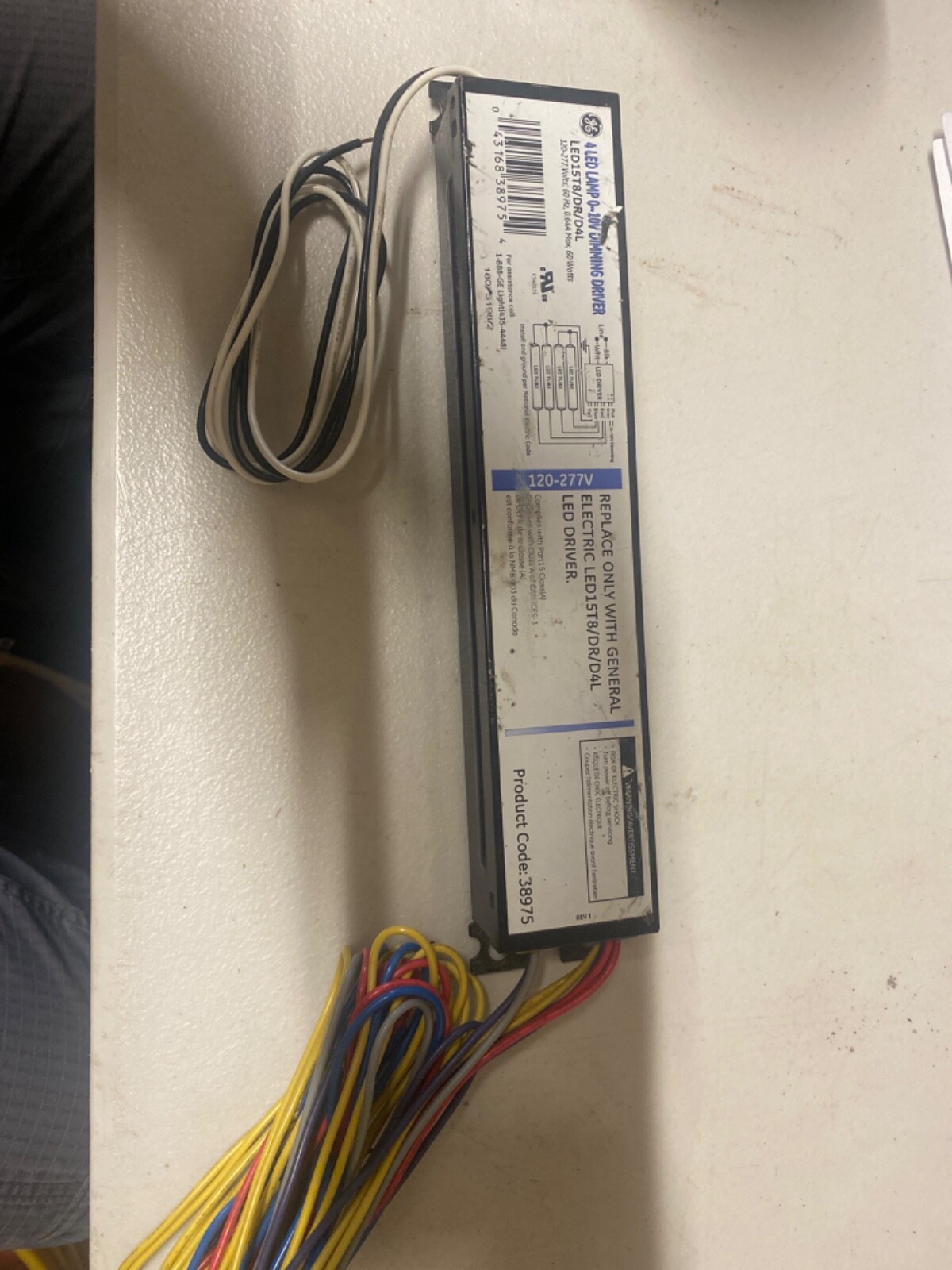 Ge Lamps Led/Dr/D4L/HW Led Driver,120 To 277Vac,26 To 34Vdc GE 21392