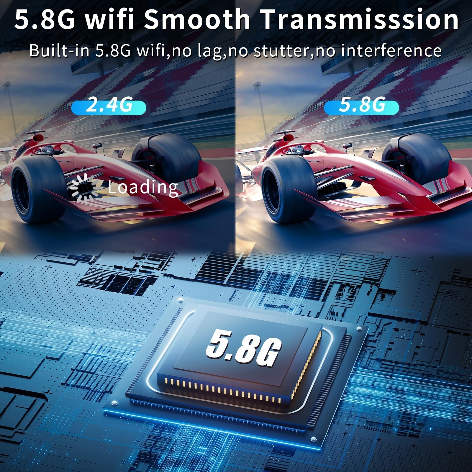Wireless HDMI Transmitter & Receiver 328ft 4K/1080P Plug & Play Video Extender