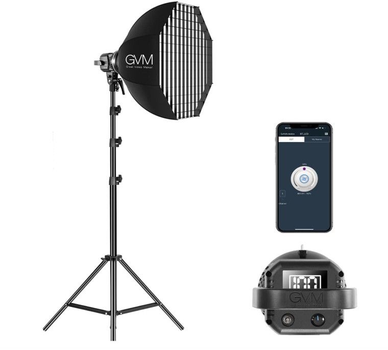 GVM 80W Photo Studio Lighting Kit, LED Video Light with Bowen Mount 23.6"