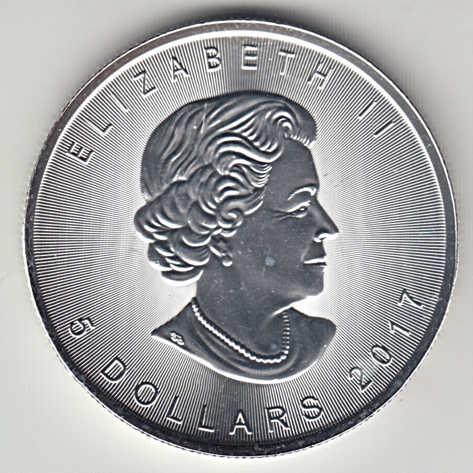 ***🍁🍁2017 $5 Canada 1 oz silver maple leaf 🍁🍁.9999 SILVER ***🍁🍁