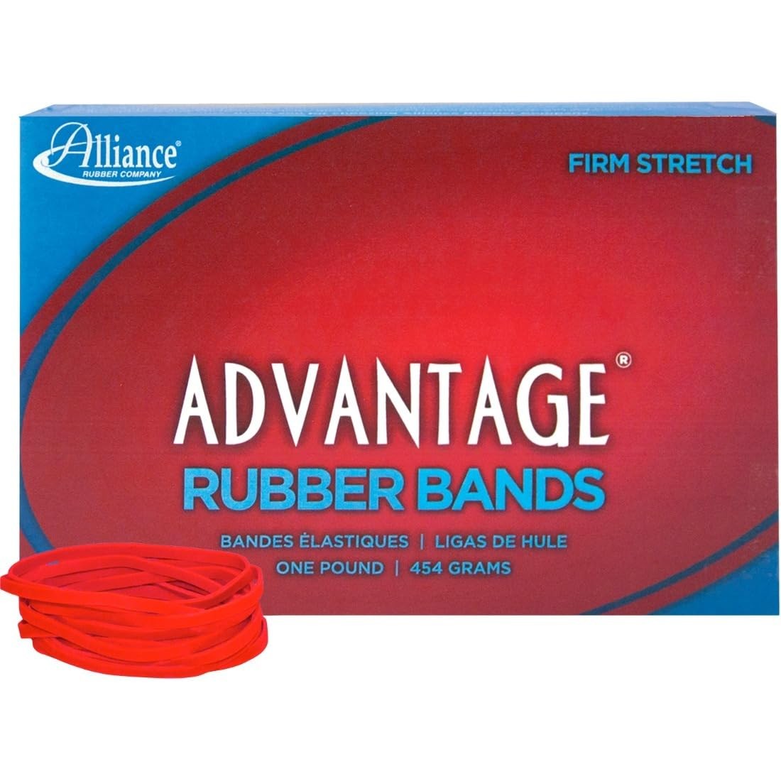 Alliance Rubber 96325 Advantage Bands Size 1 Pound 3 x 1/8 inches, Red