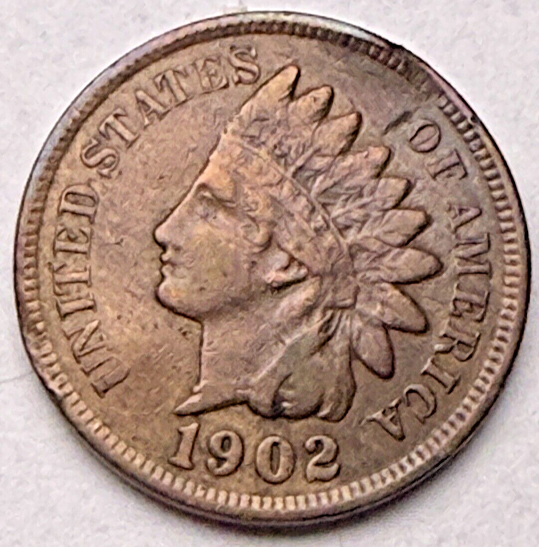 1902 Indian Head US 1c ~ Very Fine / VF++ Details ~Nice! ~ H01