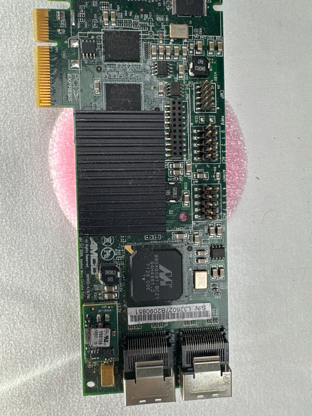 APC AP9630 UPS Network Management Card 2 Full Height Bracket Installed