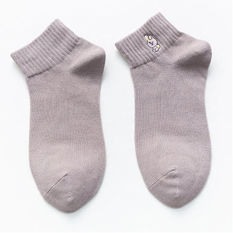 BTS Bangton Boys KPOP Cute Cartoon Cotton Socks Women Girls Army 8 Pair
