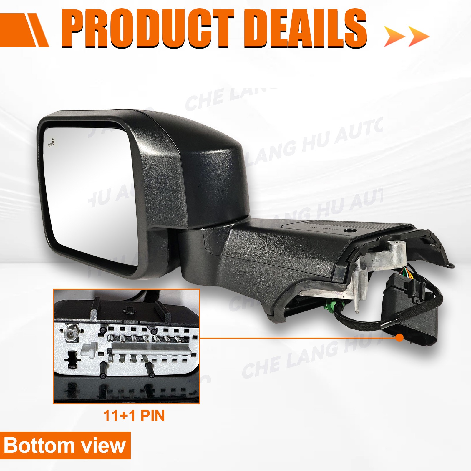 Left Driver Side Mirror W/ Blind Spot Camera For Ford Bronco 2020 -2025
