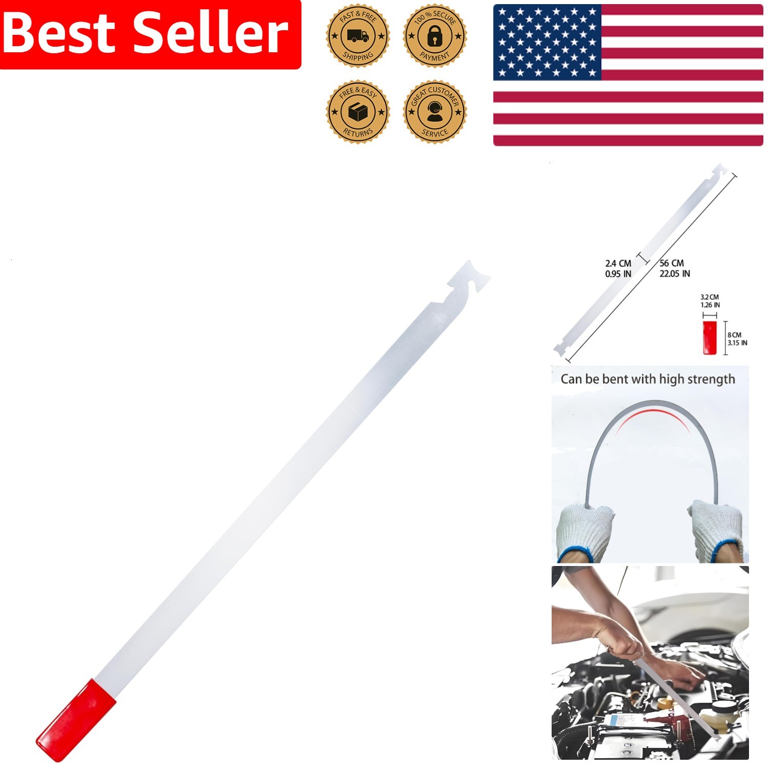 Professional Auto Tool Slim Jim 22 Inch Steel Flexible Car Door Access Tool