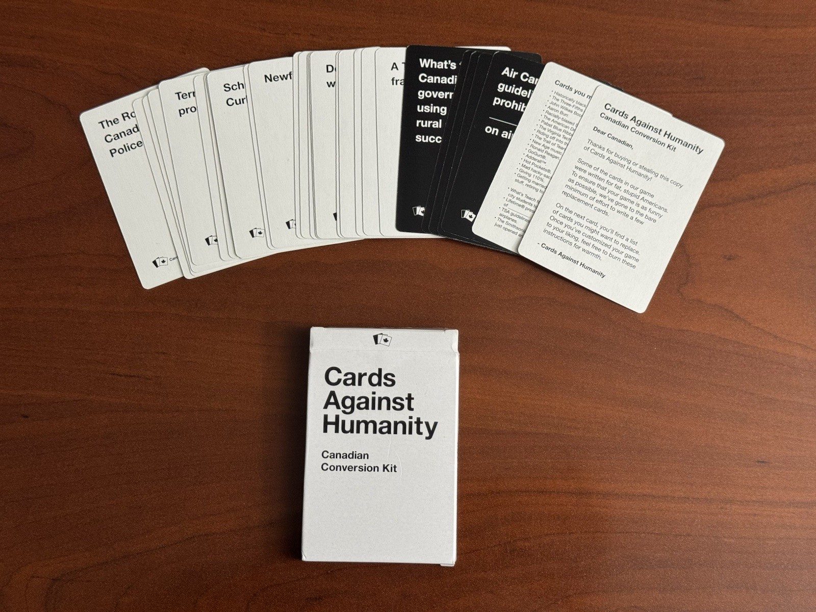 RARE Genuine Cards Against Humanity Canadian Conversion Kit