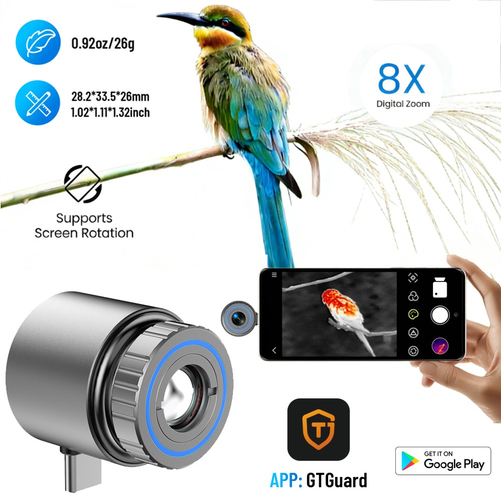 Thermal Imaging for Android AI 512x384 Super-Resolution Infrared Imager Camera