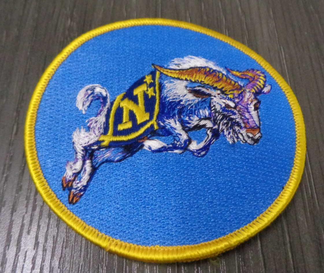 Vintage US Navy Naval Academy Midshipmen Goat Mascot 4” Jacket Patch USNA USN