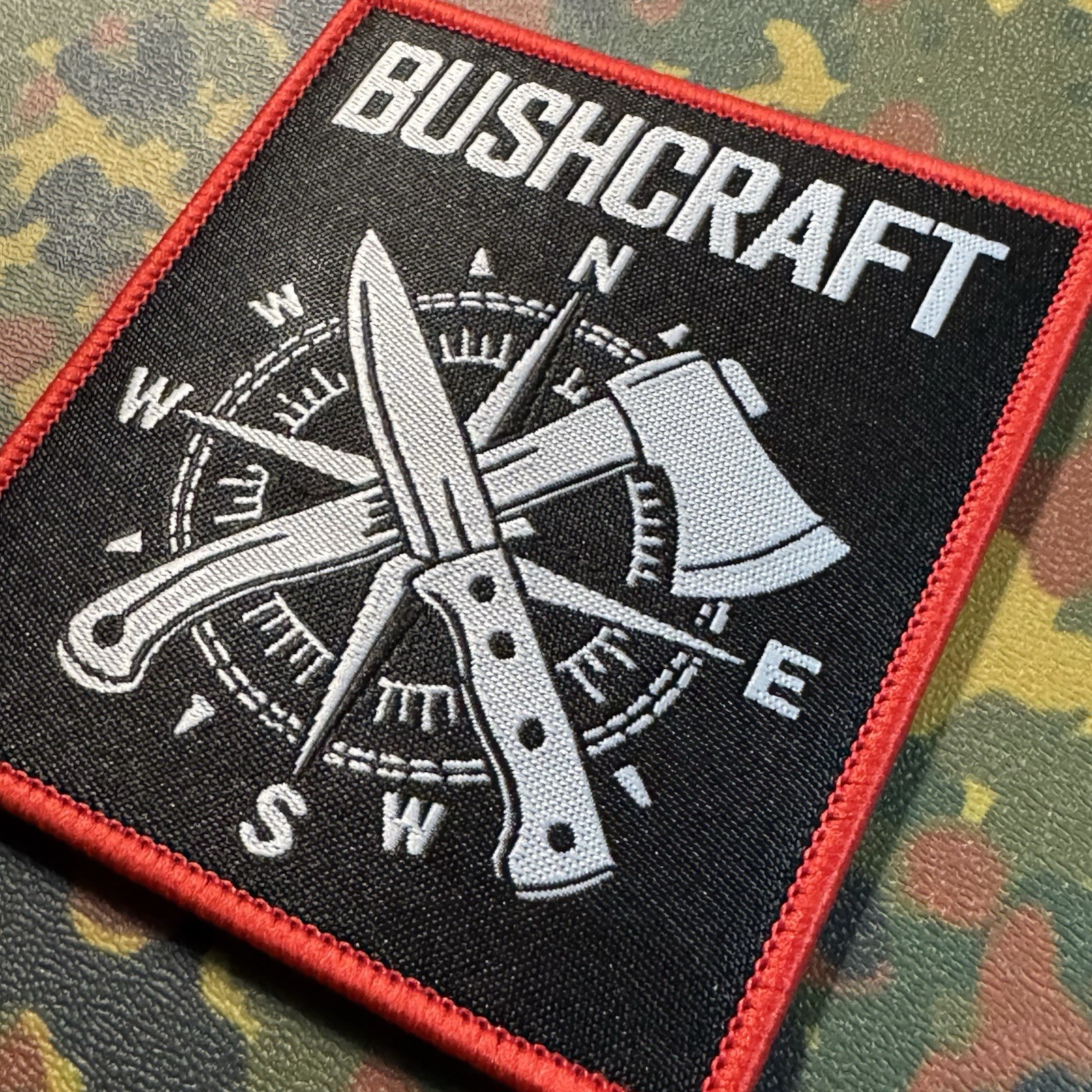 BUSHCRAFT Woven Patch Hook/Loop WOODLORE SURVIVAL OUTDOORS EXPLORE