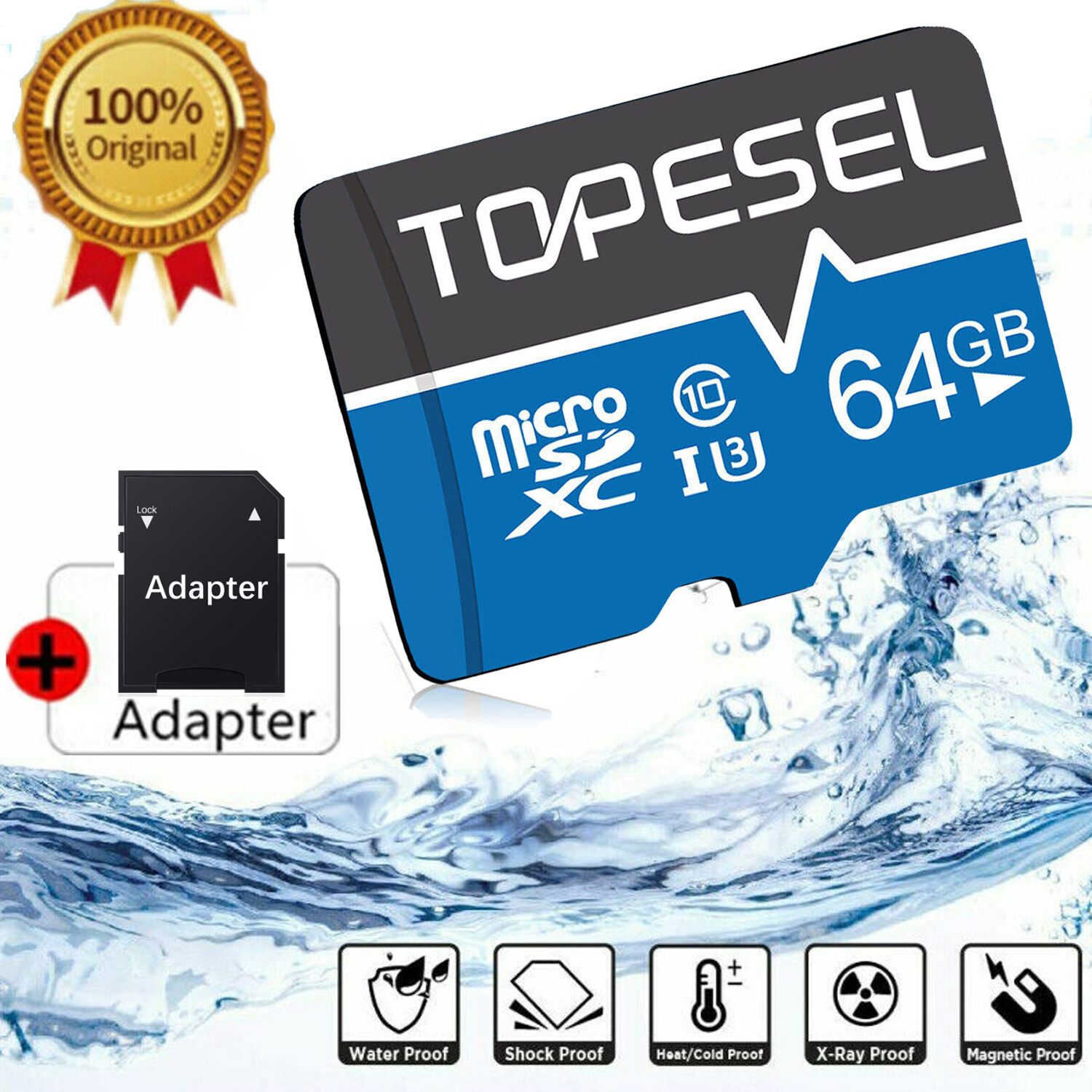 64GB Micro SD Card Memory Card Class 10 TF Card  Extreme Ultra with an Adapter