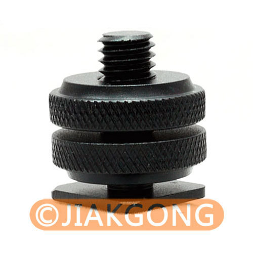 10pcs/LOT 3/8" 3/8 inch Tripod screw to Flash Hot Shoe Adapter
