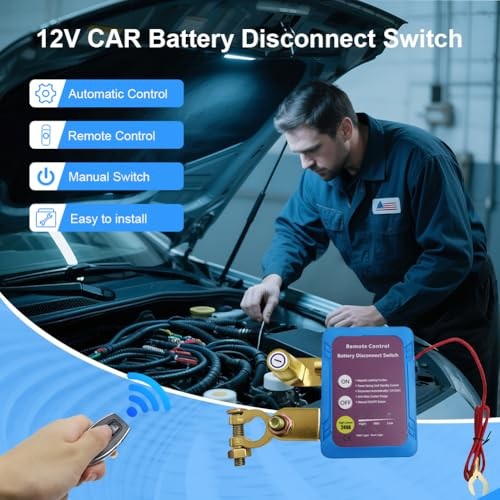 Smart Kill Switch for Cars, 12V 240A Remote Battery Disconnect Switch, Remote
